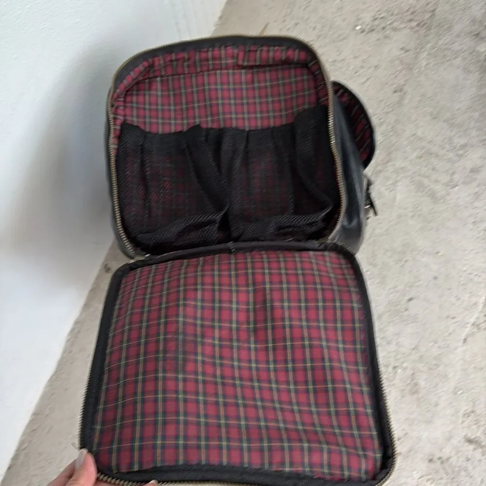Vintage Lamborghini leather travel bag